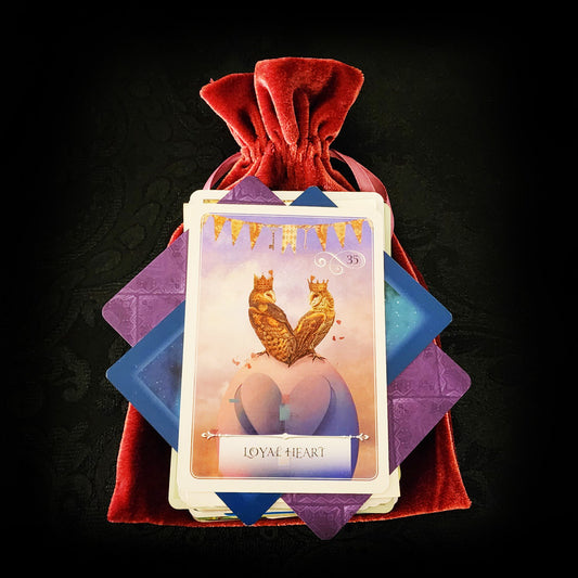 Mixed Tarot and Oracle Card Collection Pink Velvet 50 Cards