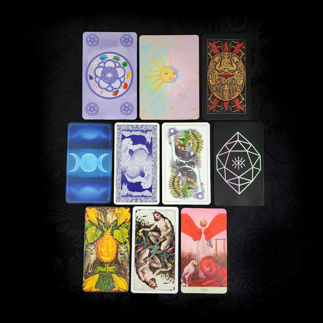 10 Mixed Temperance Tarot Cards
