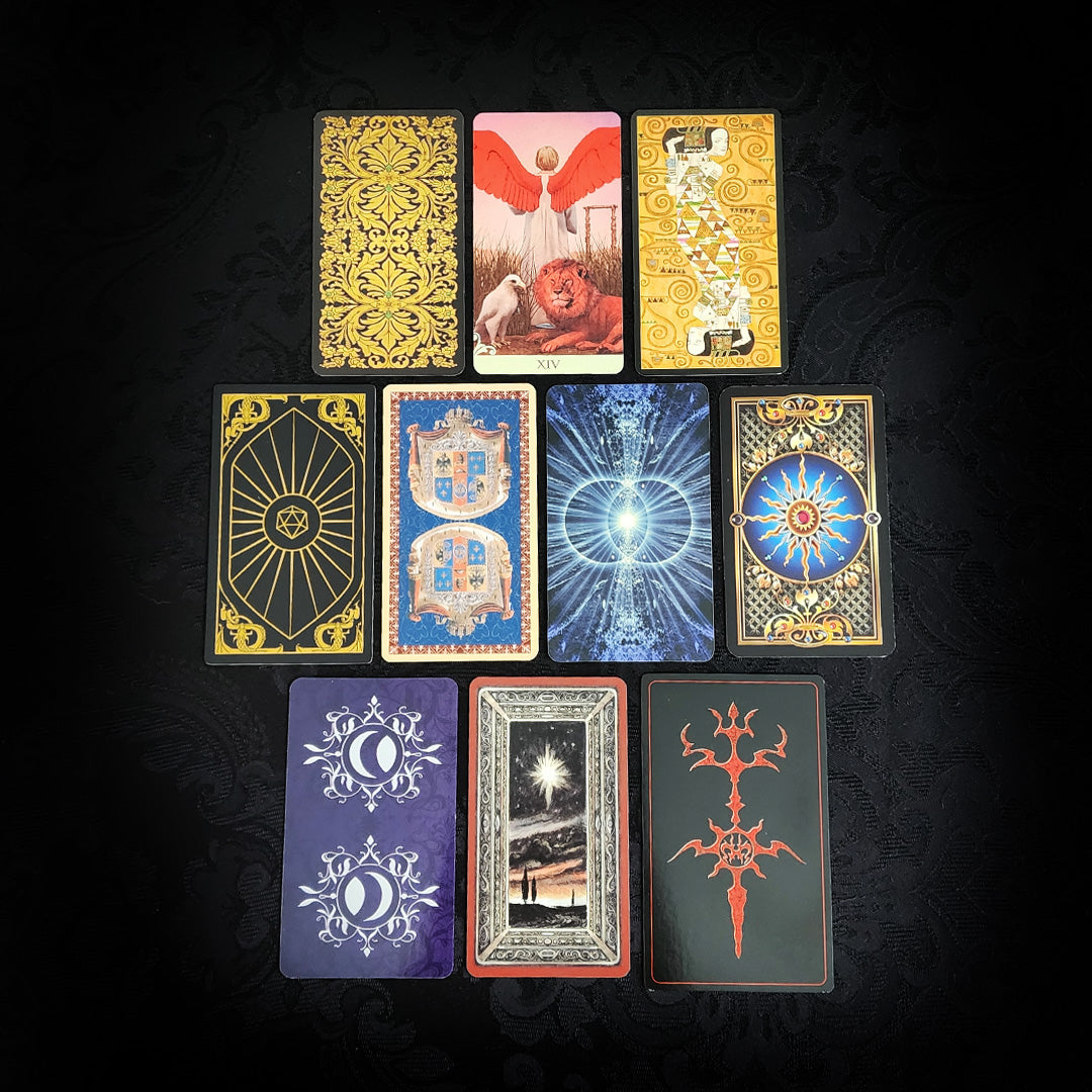 10 Mixed Temperance Tarot Cards
