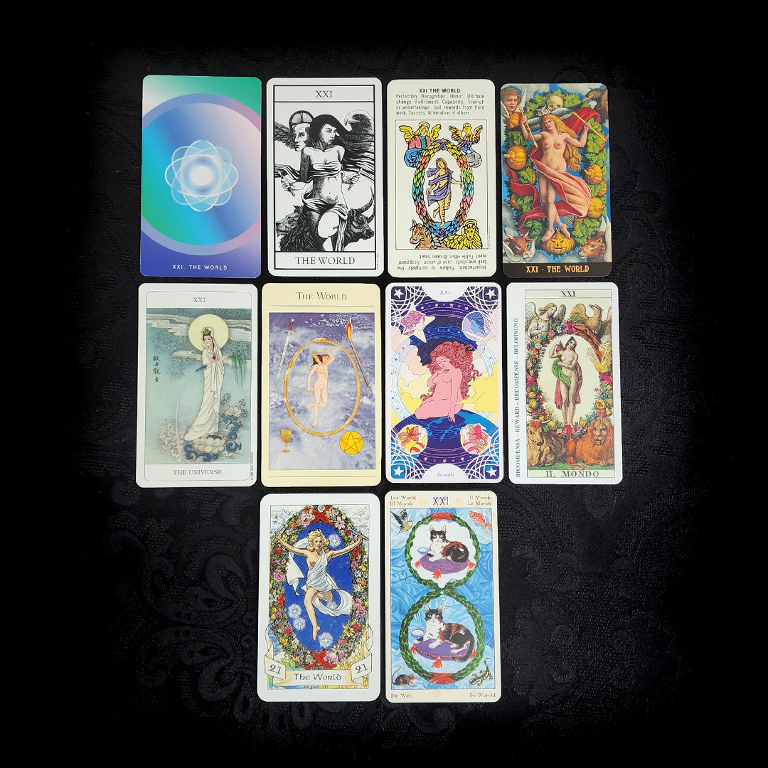 10 Mixed The World Tarot Cards – Hester's Occult