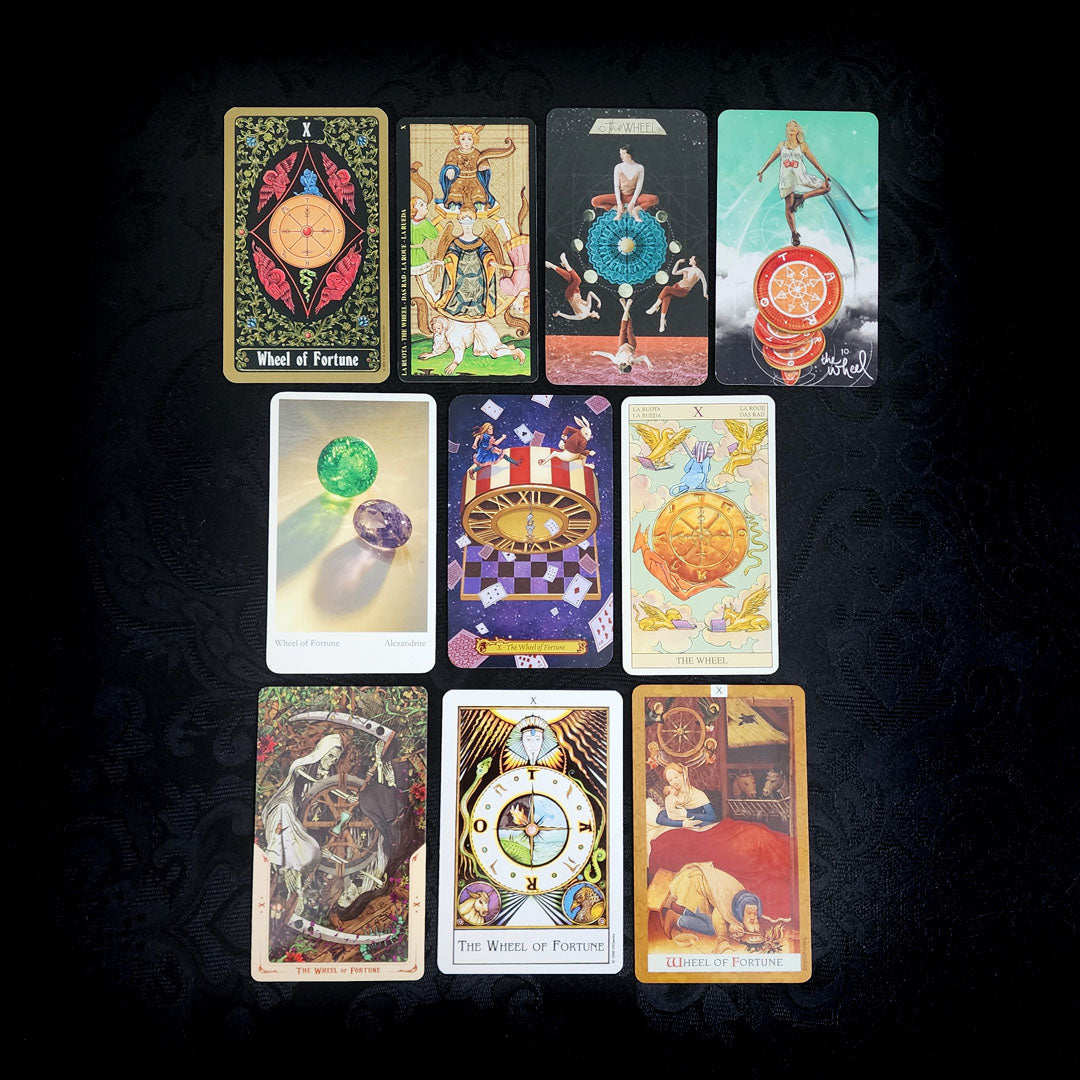 10 Mixed The Wheel of Fortune Tarot Cards – Hester's Occult