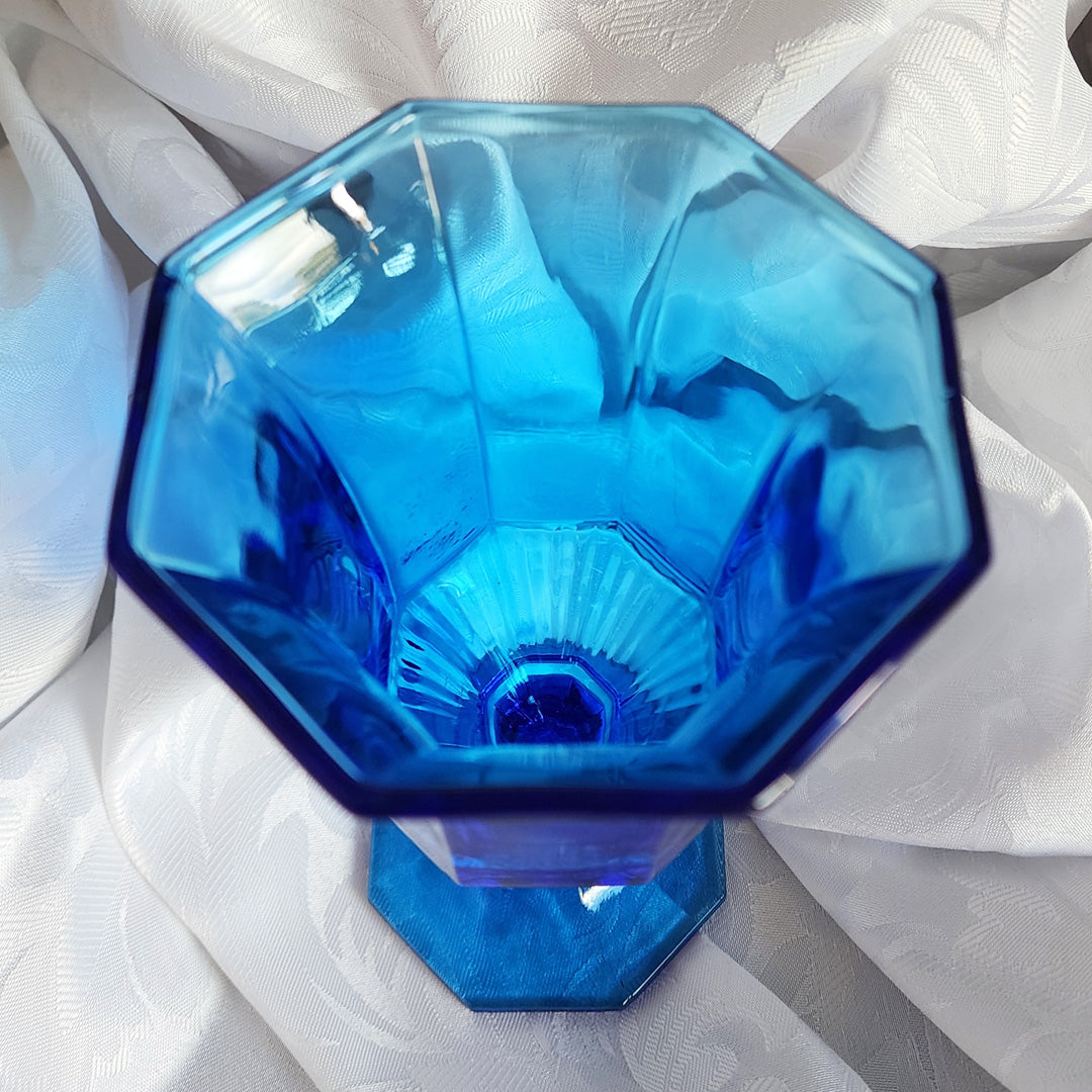 Blue Octagonal Goblet