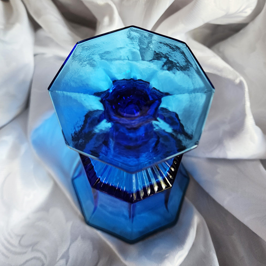 Blue Octagonal Goblet