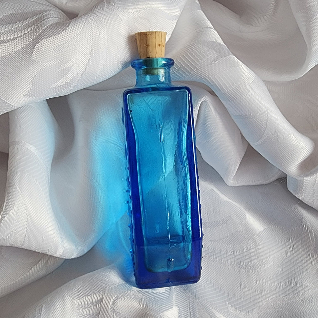 Vintage Blue Wheaton Glass Poison Bottle R.I.P.