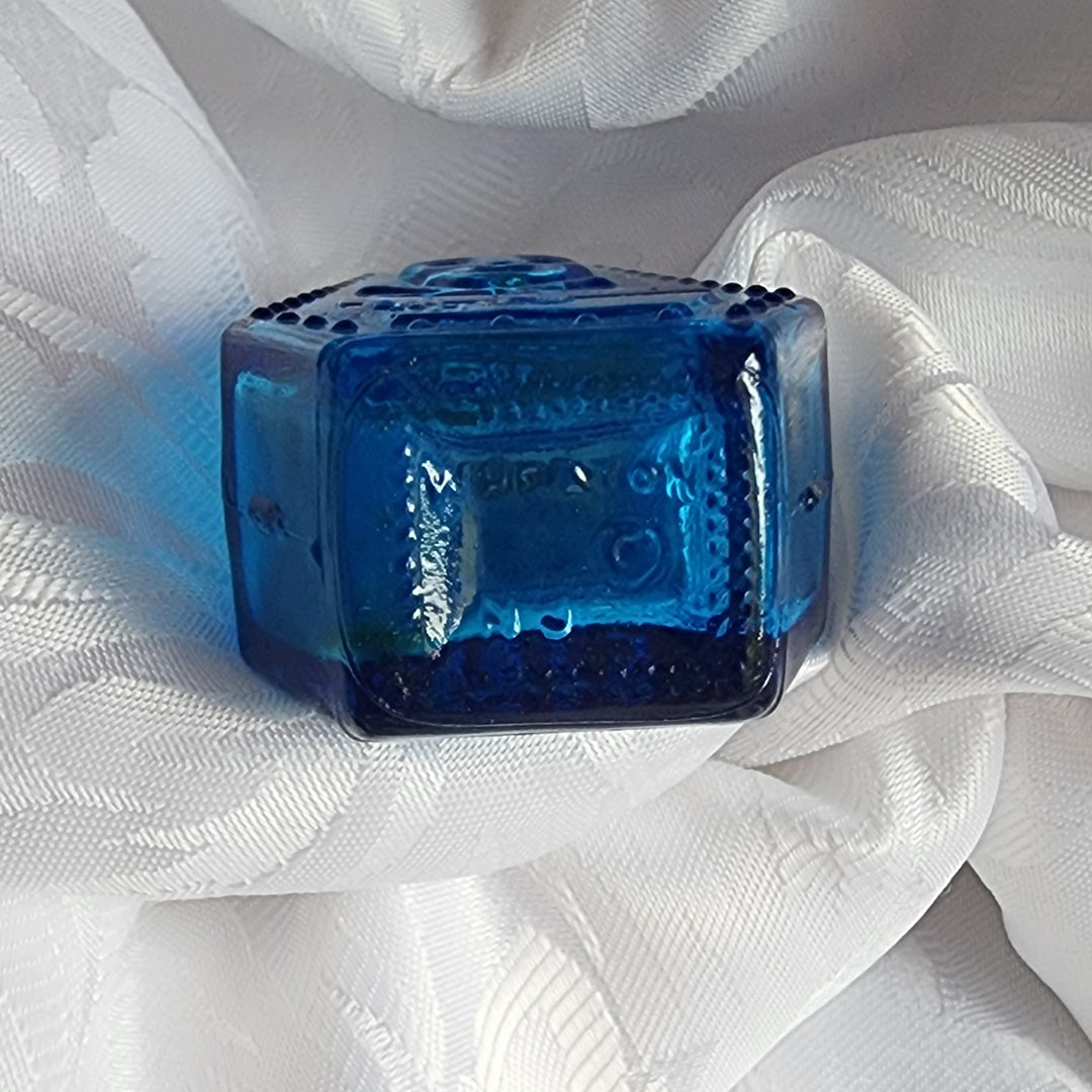 Vintage Blue Wheaton Glass Poison Bottle R.I.P.