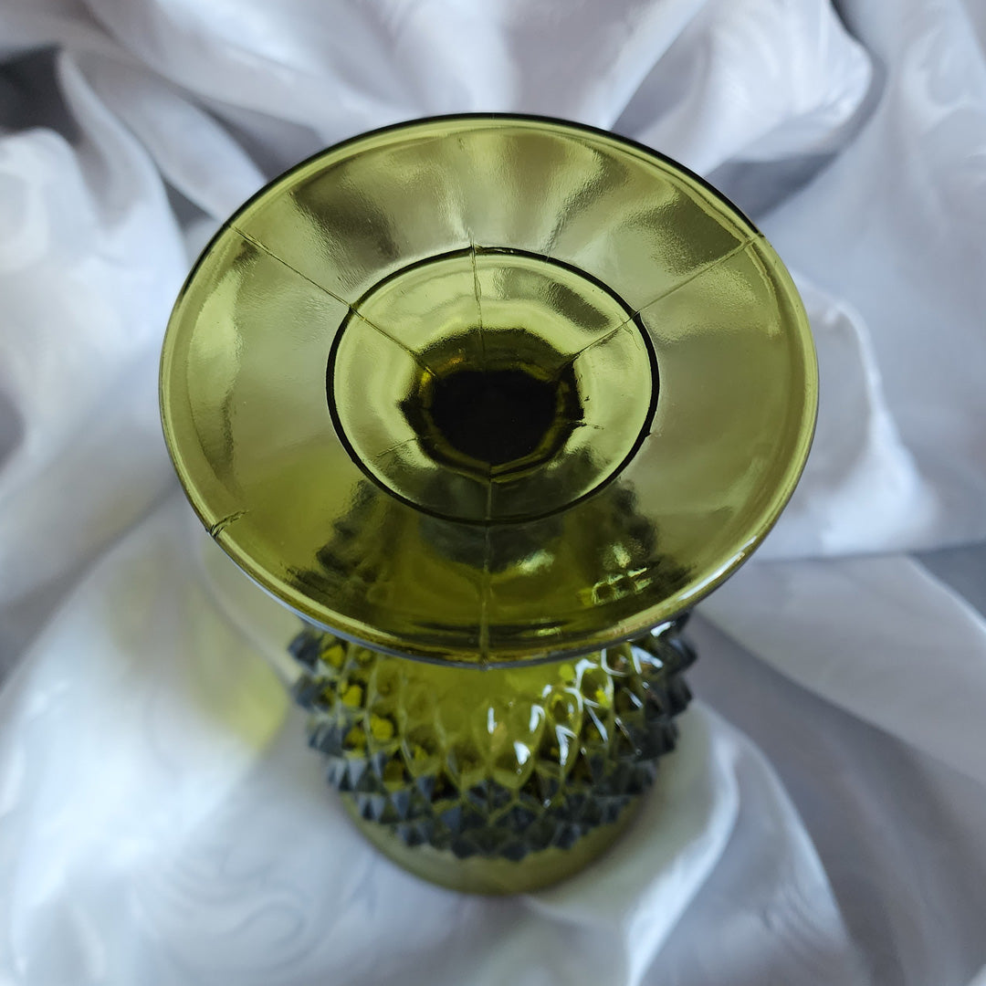 Green Diamond Point Goblet