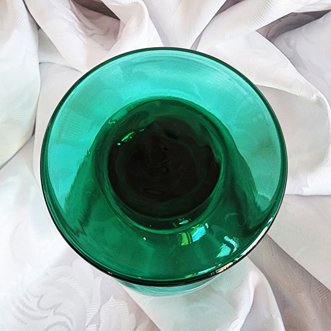 Green Gold Rimmed Goblet