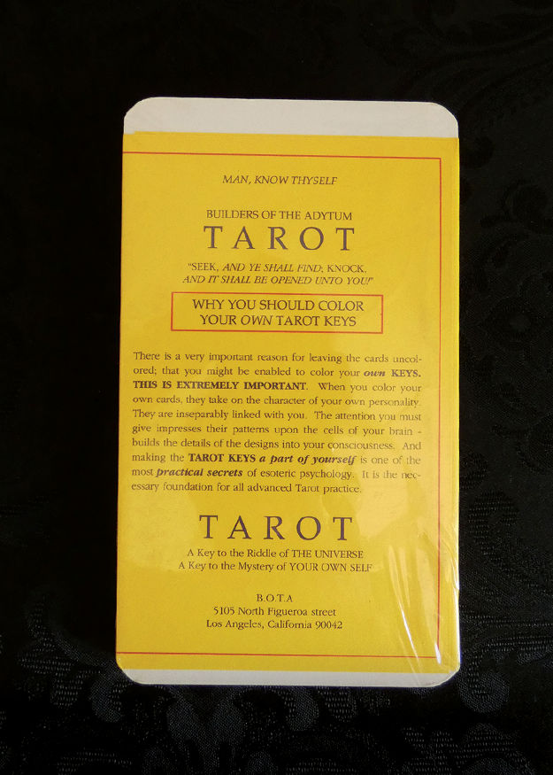 Builders Of The Adytum Tarot Deck Major Arcana Larger Edition