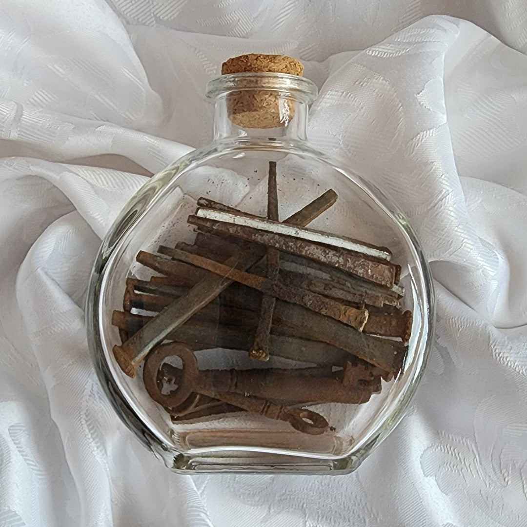 Hand Forged Antique Nails and Keys