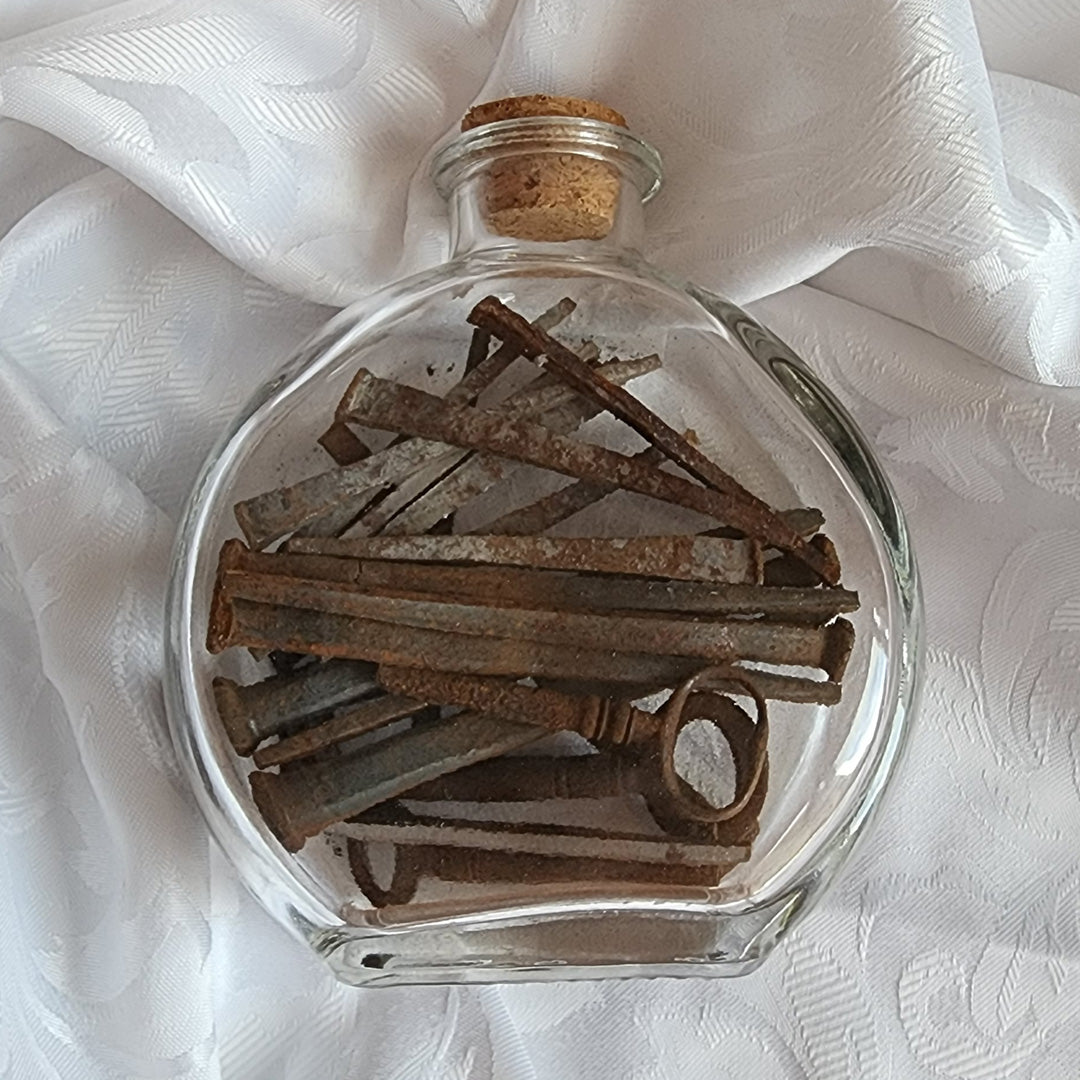 Hand Forged Antique Nails and Keys