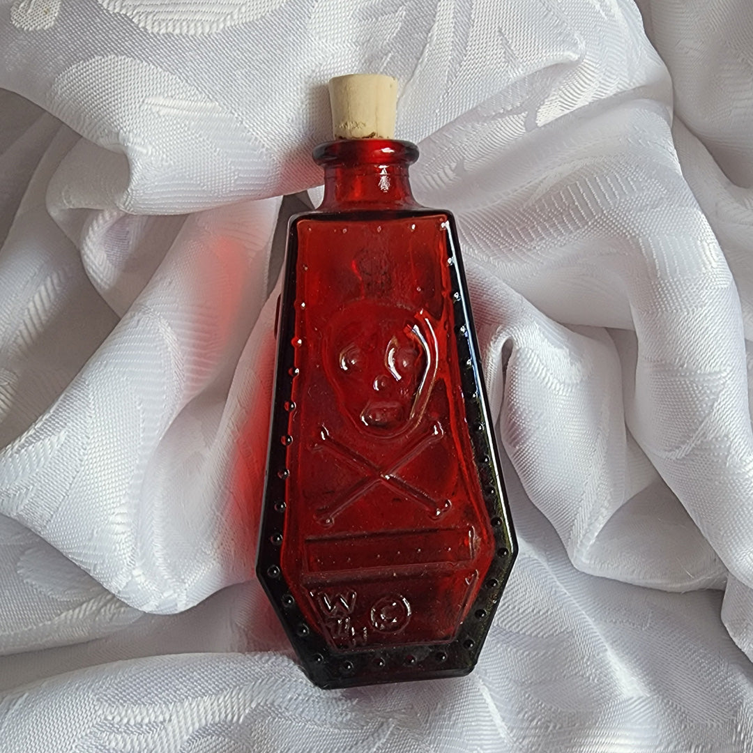 Vintage Red Wheaton Glass Poison Bottle R.I.P.