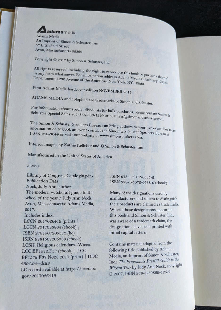 Guide de sorcellerie moderne à la roue de l'année, Le