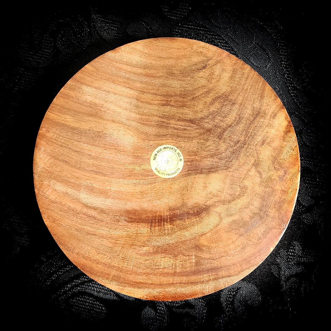 Carved Wood Pentacle Altar Tile
