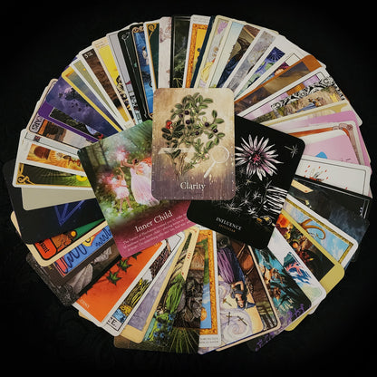 Mixed Tarot and Oracle Card Collection Red Velvet 50 Cards