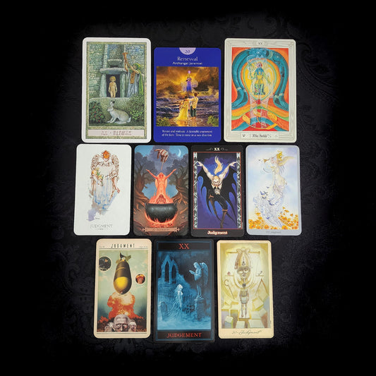 10 Mixed Judgement Tarot Cards