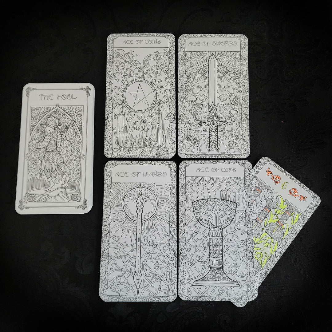 Color Your Own Tarot Book and Deck Set