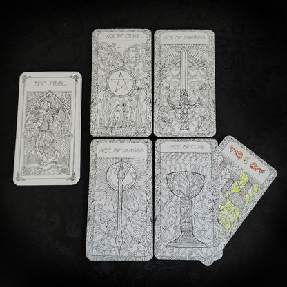 Color Your Own Tarot Book and Deck Set