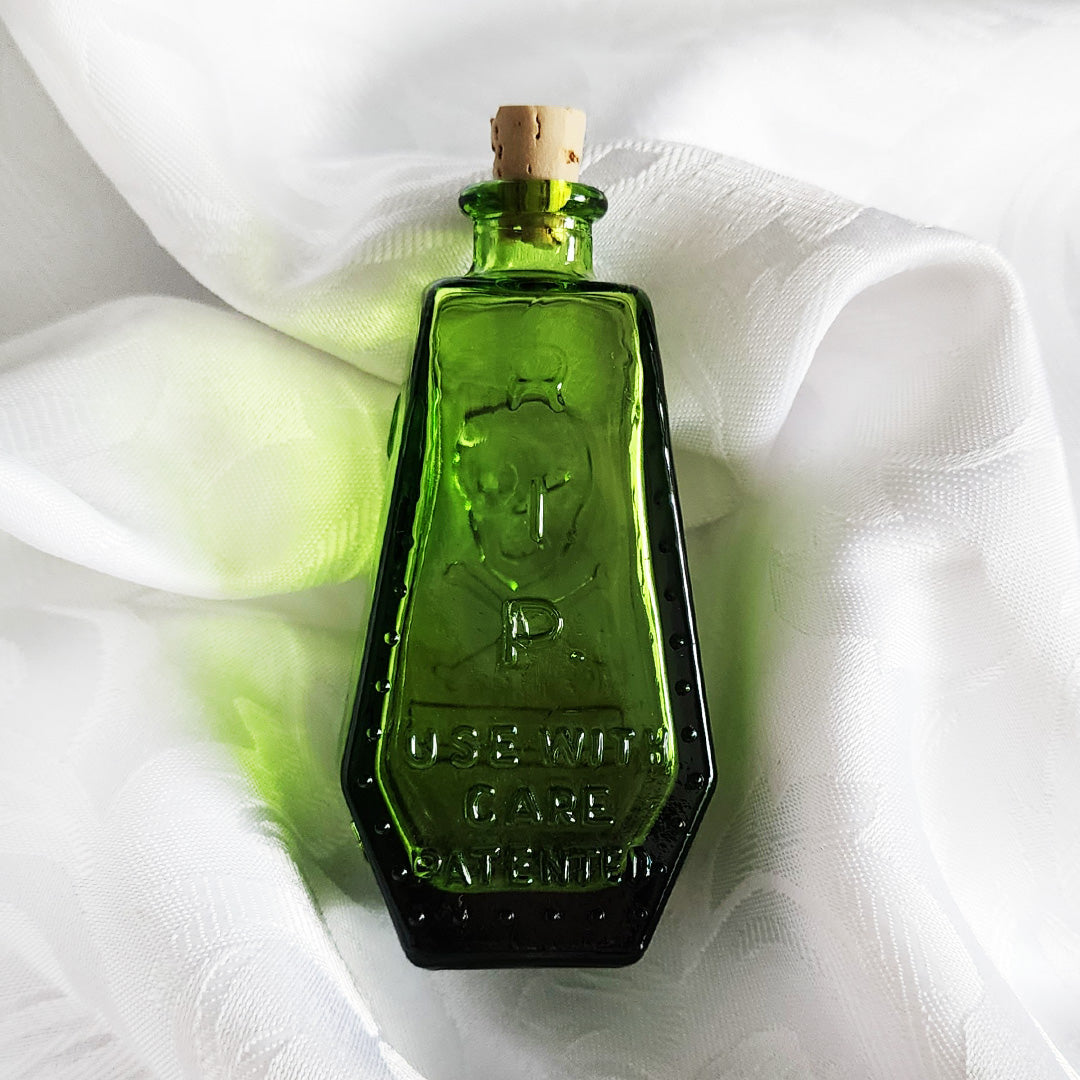 Vintage Green Wheaton Glass Poison Bottle R.I.P.