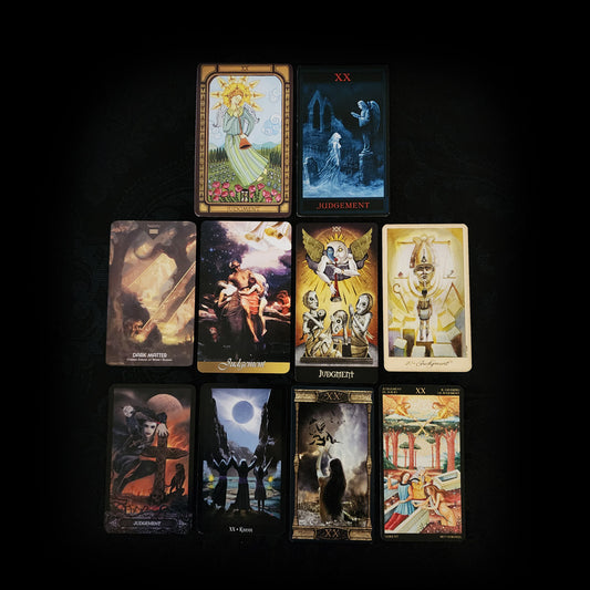 10 Mixed Judgement Tarot Cards