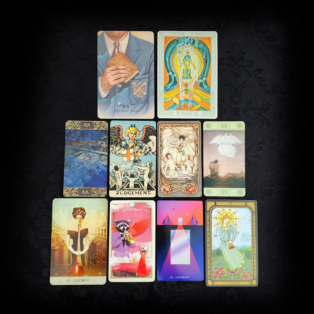 10 Mixed Judgement Tarot Cards