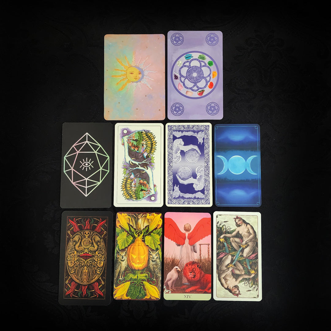 10 Mixed Temperance Tarot Cards