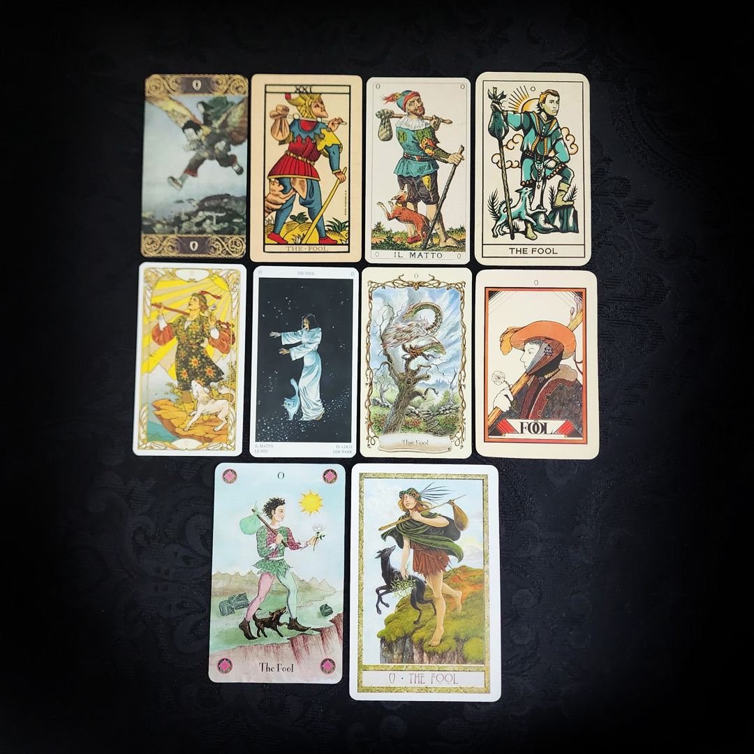 10 Mixed The Fool Tarot Cards