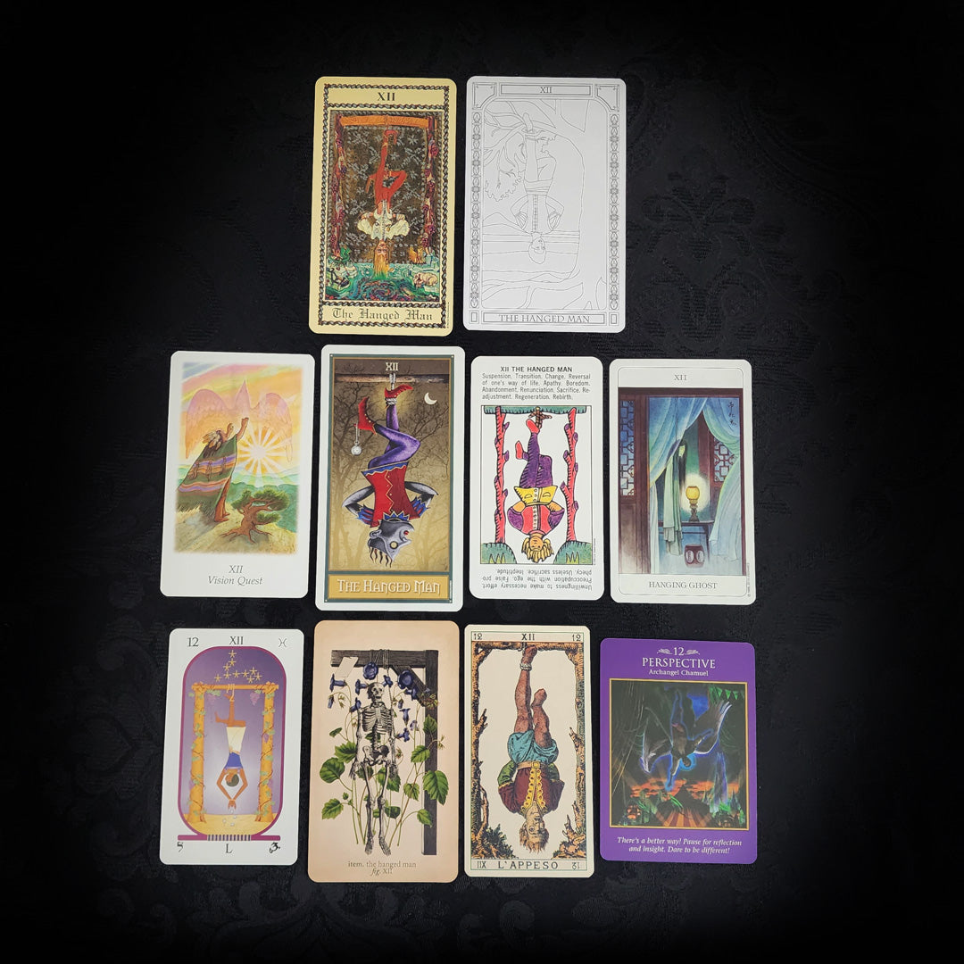 10 Mixed The Hanged Man Tarot Cards