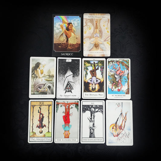 10 Mixed The Hanged Man Tarot Cards