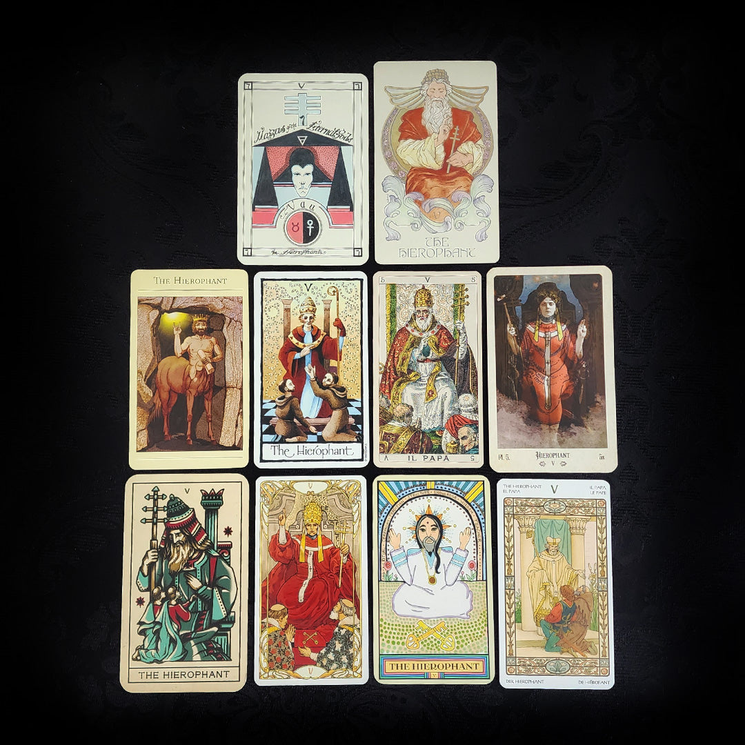 10 Mixed The Hierophant Tarot Cards