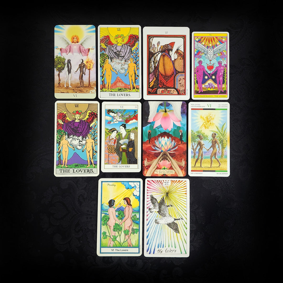 10 Mixed The Lovers Tarot Cards