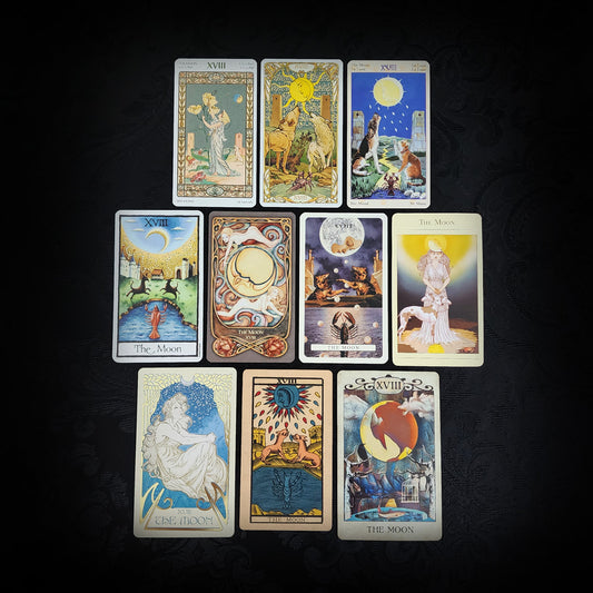 10 Mixed The Moon Tarot Cards