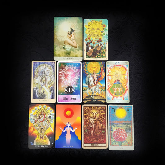 10 Mixed The Sun Tarot Cards