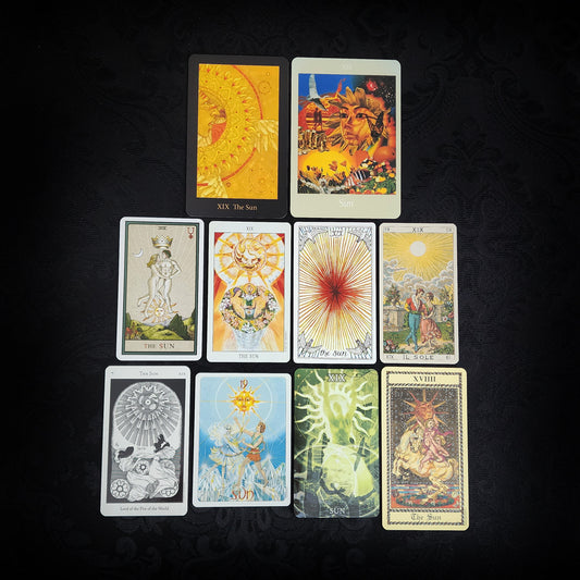 10 Mixed The Sun Tarot Cards