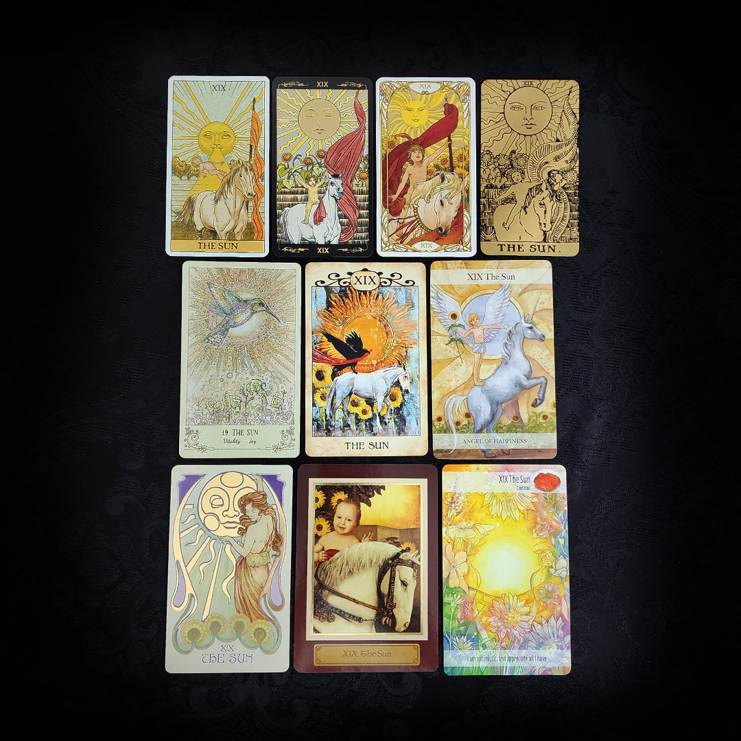 10 Mixed The Sun Tarot Cards