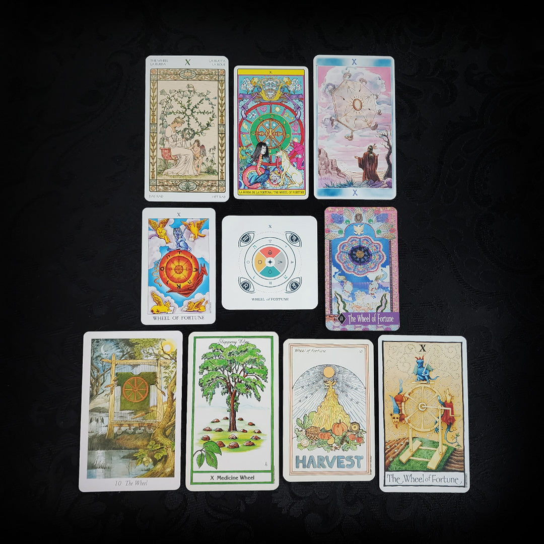 10 Mixed The Wheel of Fortune Tarot Cards