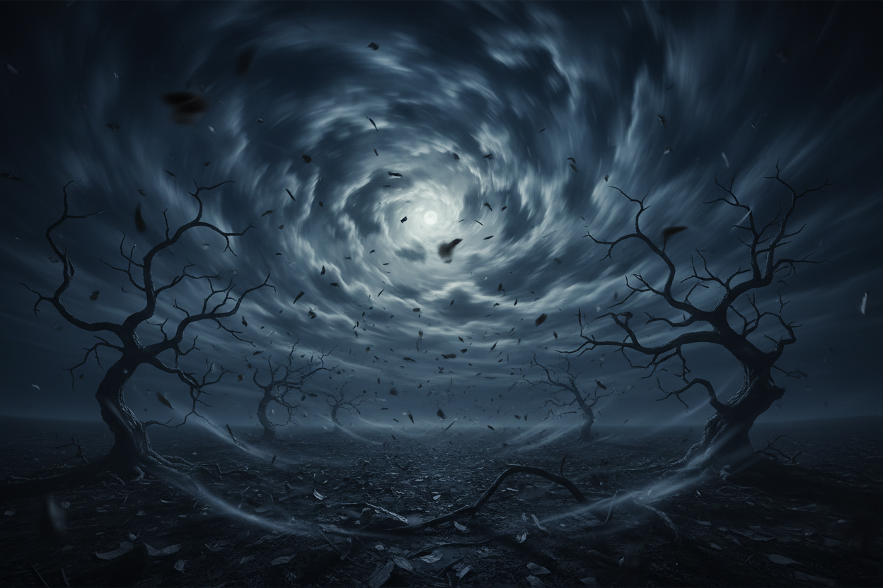 windy dark night