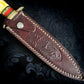 Damascus Steel , Brass and Bone Athame