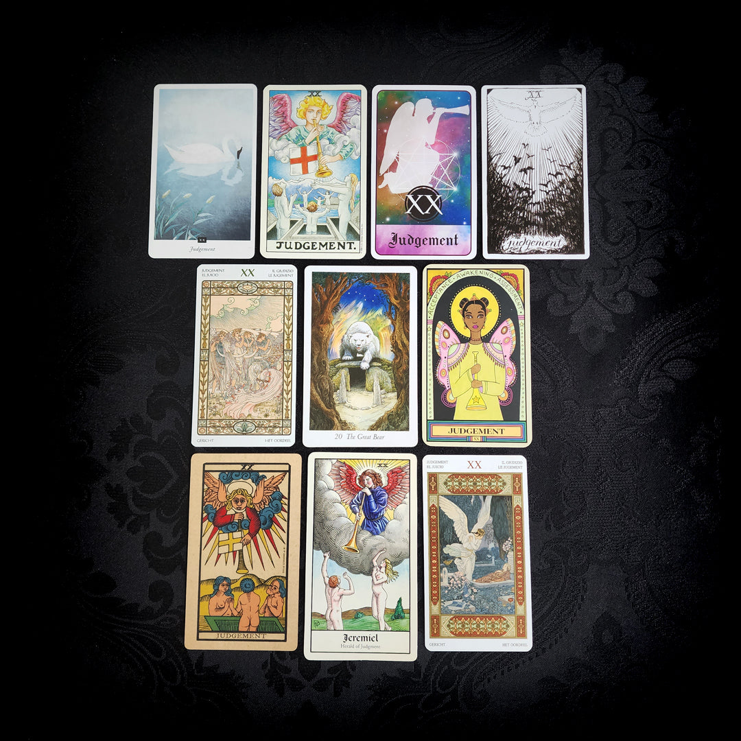 10 Mixed Judgement Tarot Cards