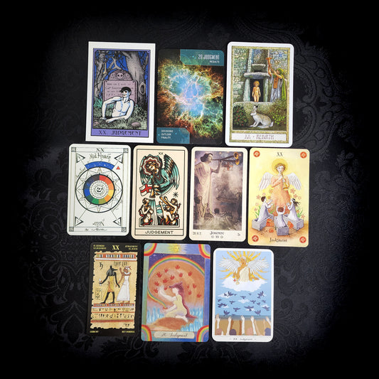 10 Mixed Judgement Tarot Cards