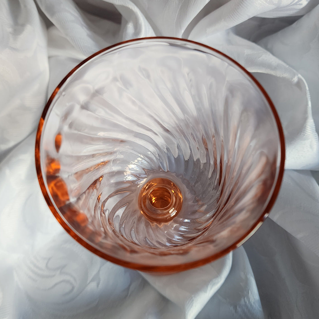 Pink Rosaline Swirl Goblet