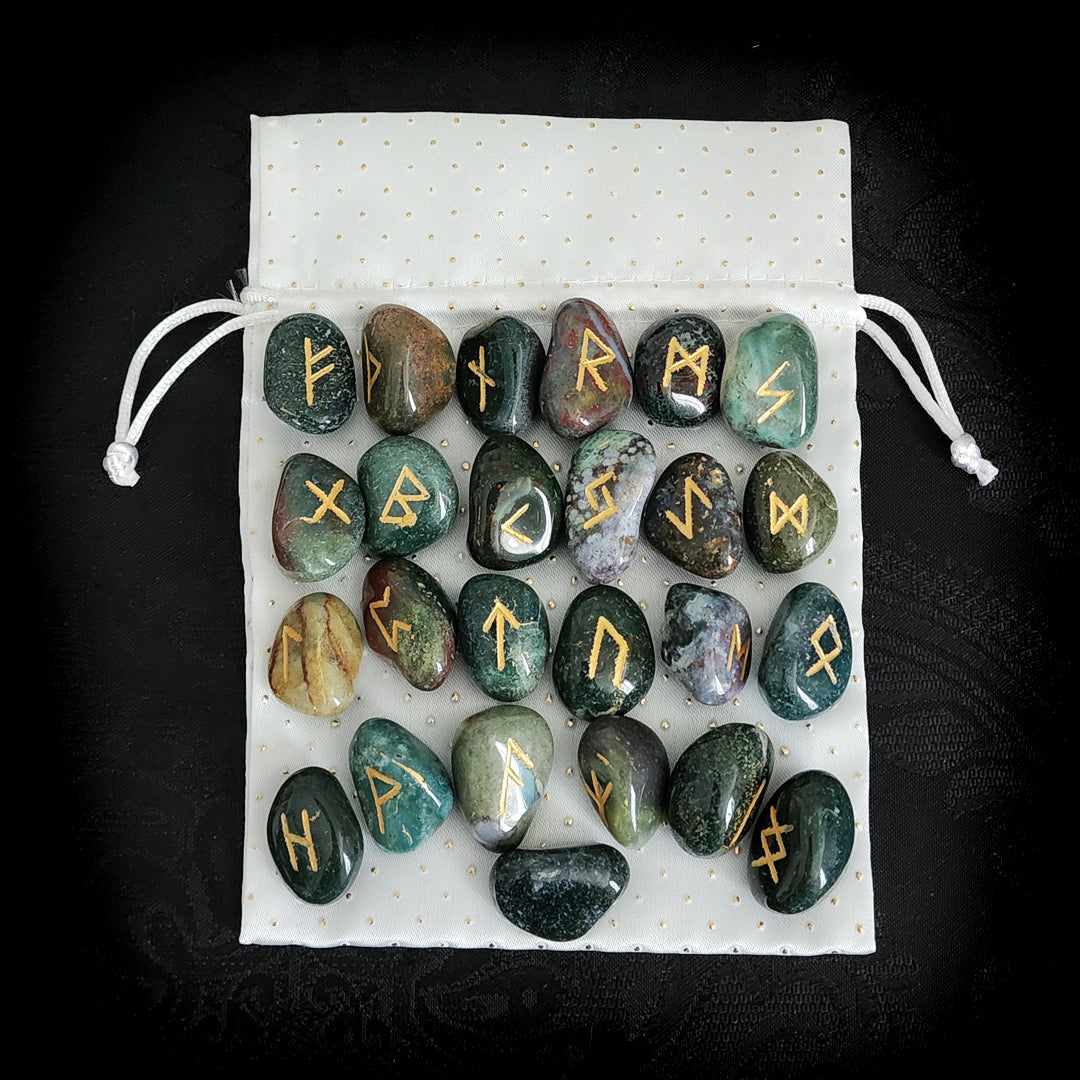 Natural Bloodstone Rune Set