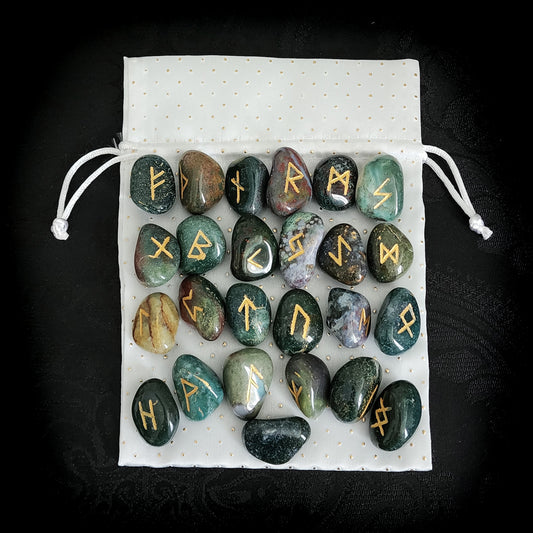 Natural Bloodstone Rune Set