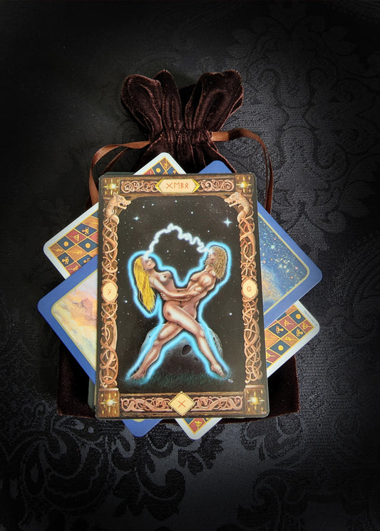 Mixed Tarot and Oracle Card Collection Brown Velvet 50 Cards