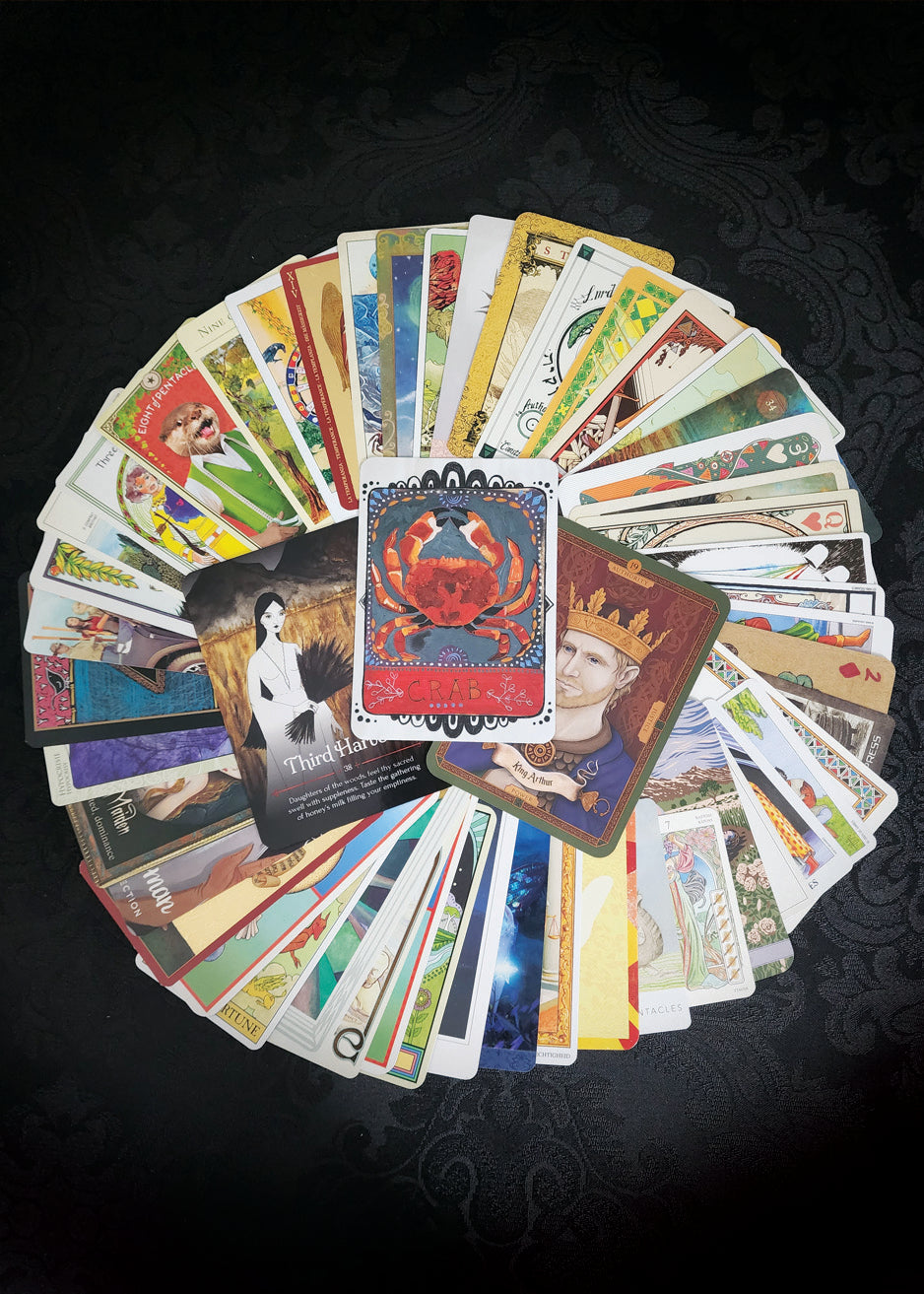 Mixed Tarot and Oracle Card Collection Red Velvet 50 Cards