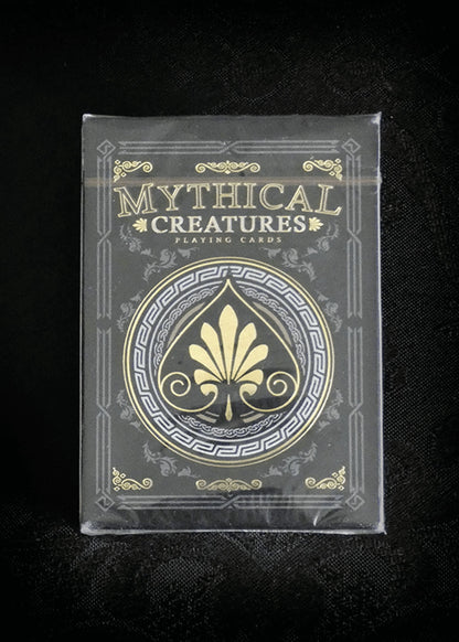 Mythical Creatures - Black Silver & Gold Edition Playing Cards