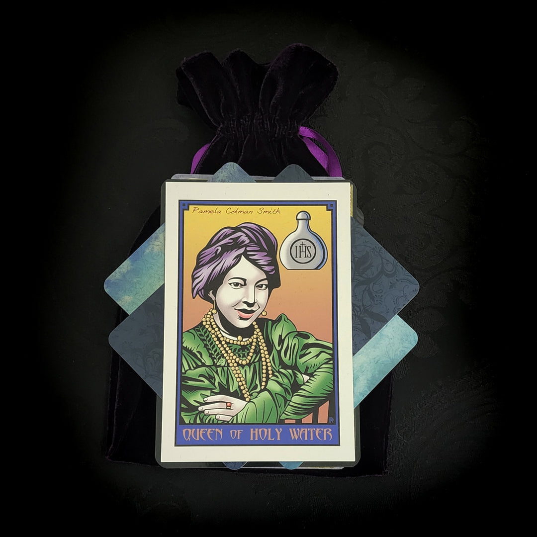 Collection de cartes de tarot et d'oracle (50 cartes) en velours violet