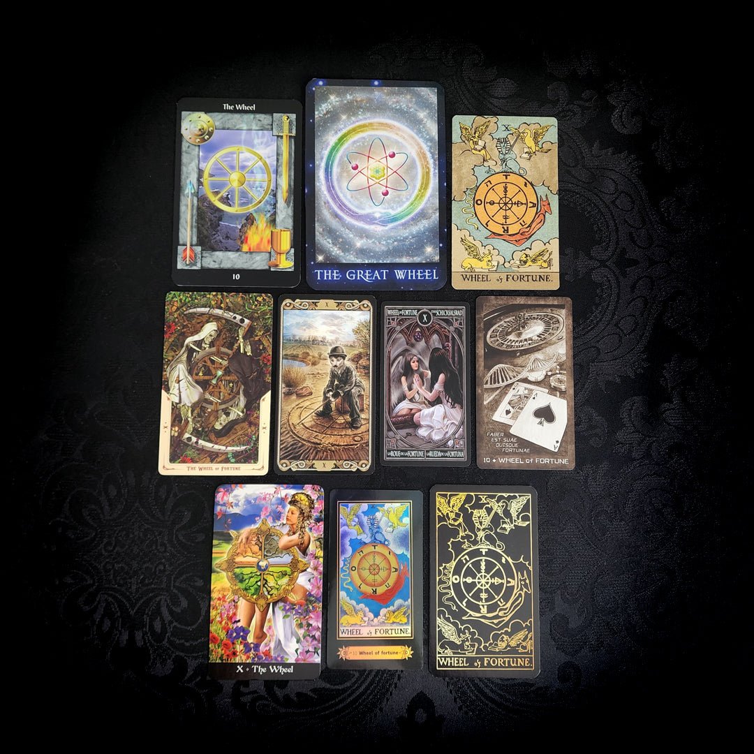 10 Mixed The Wheel of Fortune Tarot Cards