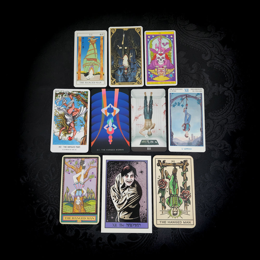 10 Mixed The Hanged Man Tarot Cards