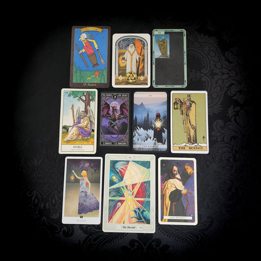 10 Mixed The Hermit Tarot Cards