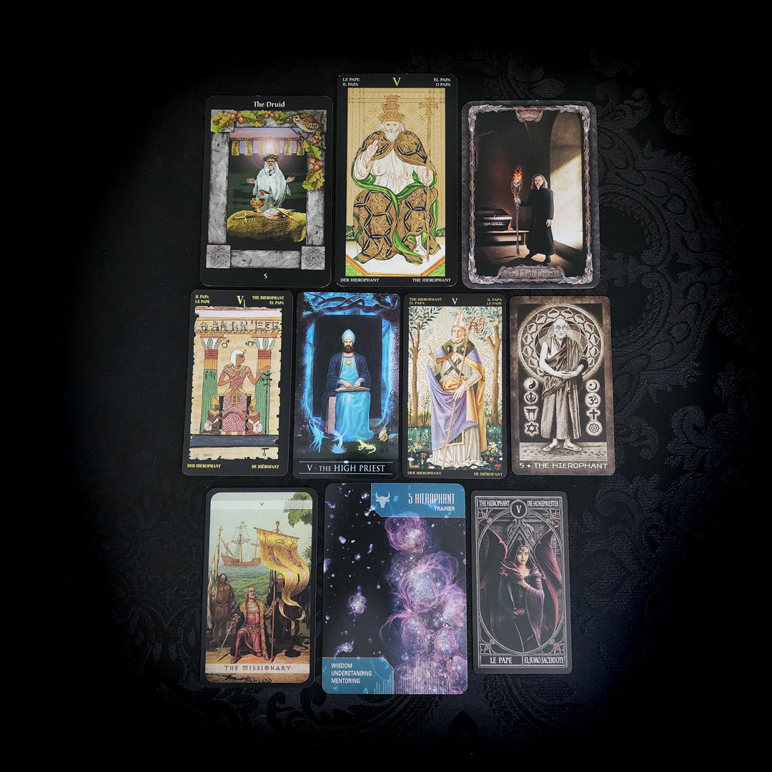 10 Mixed The Hierophant Tarot Cards